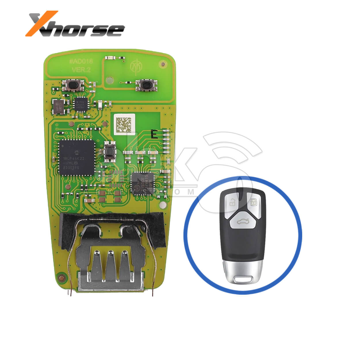Xhorse XSMA4YEN Carte Clé Intelligente Avec 3Boutons pour Audi A4 Voitures MLB Compatible avec Xhorse MLB Tool