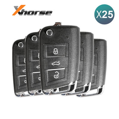 Xhorse Clé Intelligente Universelle XSMQB1EN Style VW MQB 3Boutons 25 pièces Lot