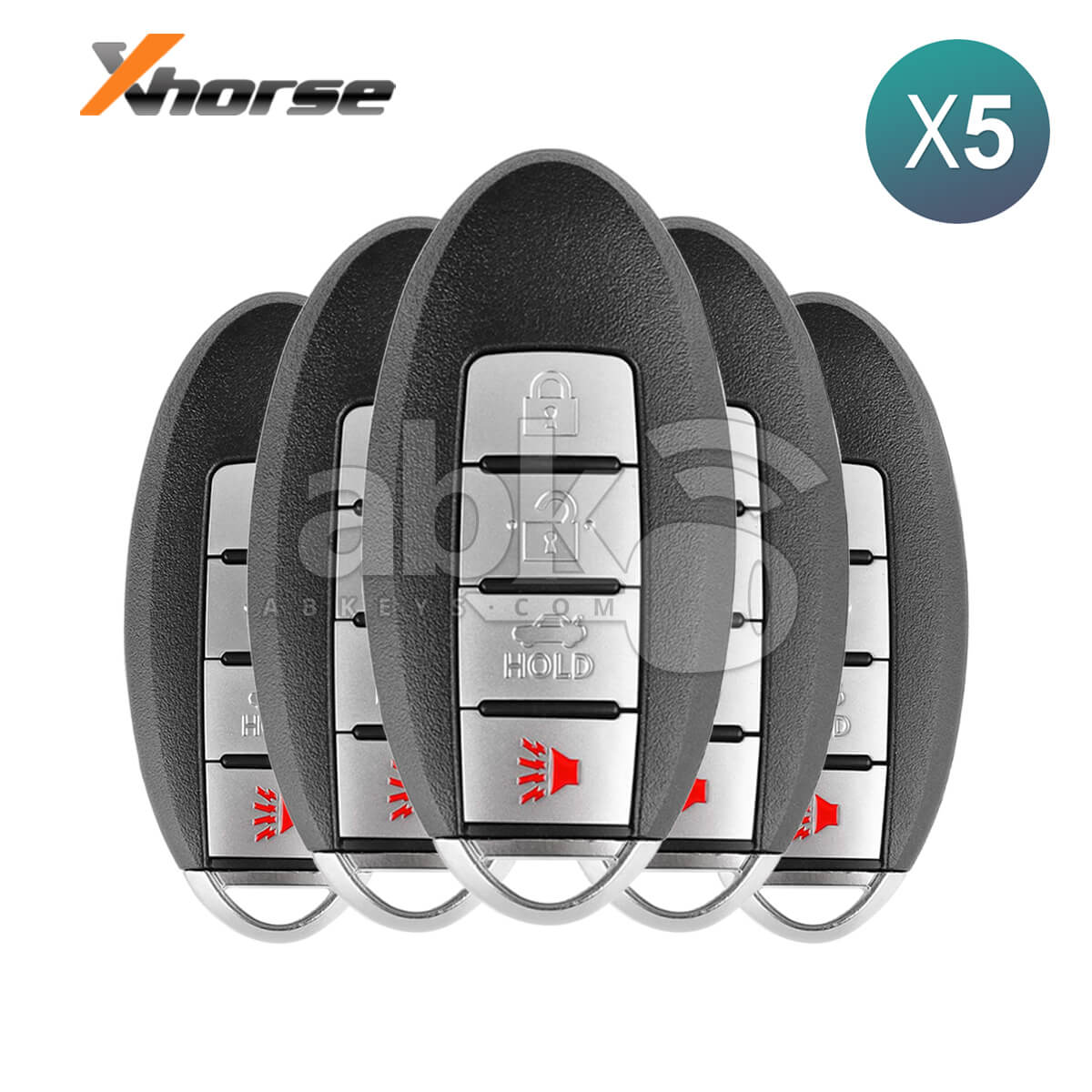 Xhorse Smart Key XSNIS2EN Nissan Style 4Buttons 5Pcs Bundle |ABKEYS
