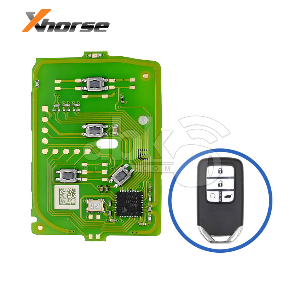 Xhorse Universal Smart Key PCB XZBT40EN Honda Style 4Buttons - ABK-4488-XZBT40EN - ABKEYS.COM