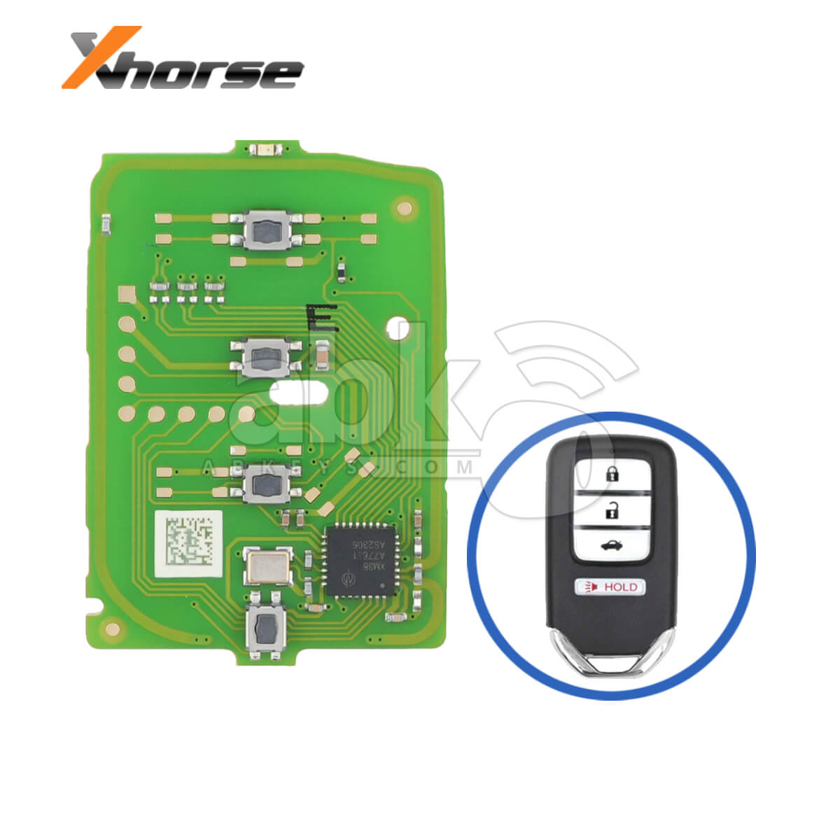 Xhorse Universal Smart Key PCB XZBT43EN Honda Style 4Buttons   ABK 4488 XZBT43EN   ABKEYS