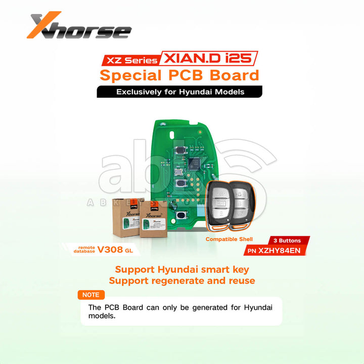 Xhorse XZKA82EN Special Smart Key Board With 3Buttons for Hyundai Cars - ABK-4488-XZHY84EN