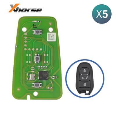 Xhorse XZPG00EN Special Smart Key Board With 3Buttons for Peugeot & Citroen Cars 5Pcs Bundle