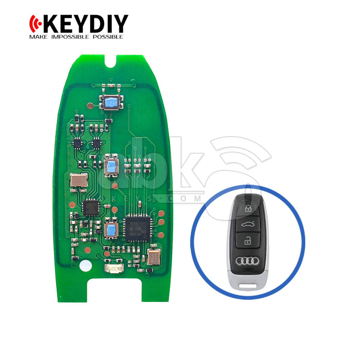 KeyDiy KD Volkswagen Audi 5C 5D MQB49 Smart Key Board 3Buttons FGB08