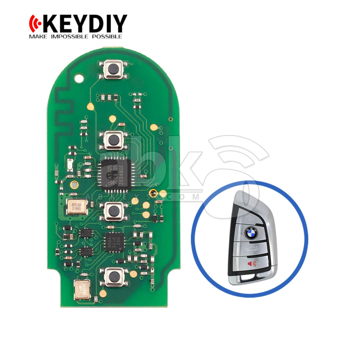 KeyDiy KD Bmw FEM BDC BDC2 BDC3 CAS4 CAS4+ Smart Key Board 4Buttons FGB23 434MHz   ABK 4499 FGB23