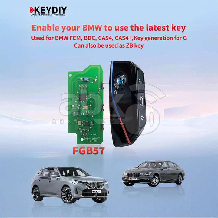 KeyDiy KD Bmw FEM BDC BDC2 BDC3 CAS4 CAS4+ Smart Key Board 3Buttons FGB57 434MHz - ABK-4499-FGB57