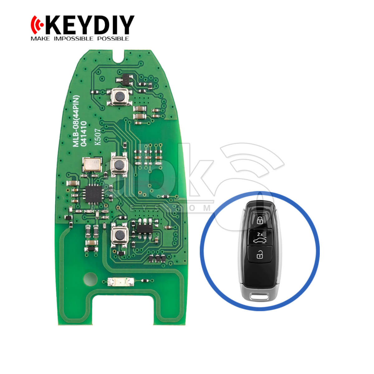 KeyDiy KD Audi MLB Smart Key Board 3Buttons MLB08 3 433MHz (OEM Solution)   ABK 4499 MLB08 3