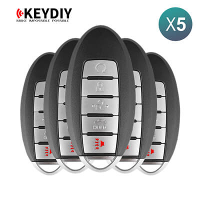 KeyDiy KD Universal Smart key ZB Series Nissan Type With 5Buttons ZB03 - 5 5Pcs Bundle - ABK - 4499