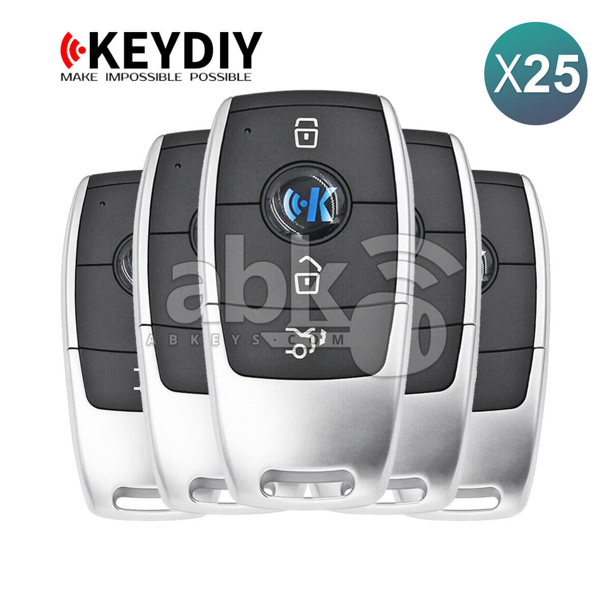 KeyDiy KD Universal Smart key ZB Series Mercedes Type With 3Buttons ZB11 25Pcs Bundle -