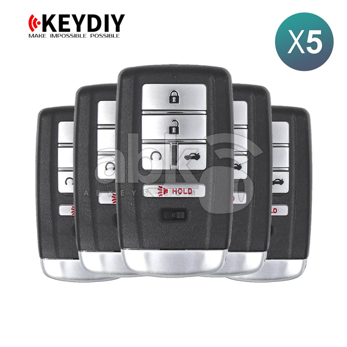 KeyDiy KD Universal Smart key ZB Series Honda Type With 5Buttons ZB14-5 5Pcs Bundle