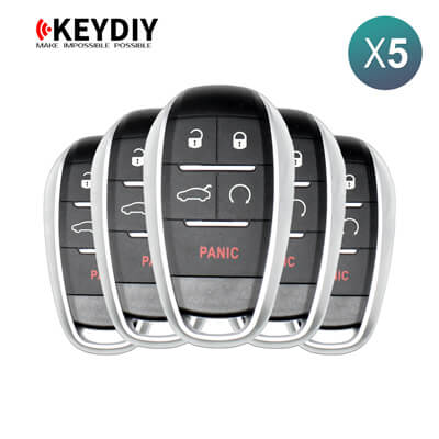 KeyDiy KD Universal Smart key ZB Series Alfa Romeo Type With 5Buttons ZB16 5Pcs Bundle