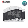 KeyDiy KD Universal Smart key ZB Series Volkswagen Type With 3Buttons ZB17 5Pcs Bundle