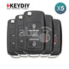 KeyDiy KD Universal Smart key ZB Series Volkswagen Type With 3Buttons ZB202 - 3 5Pcs Bundle - ABK