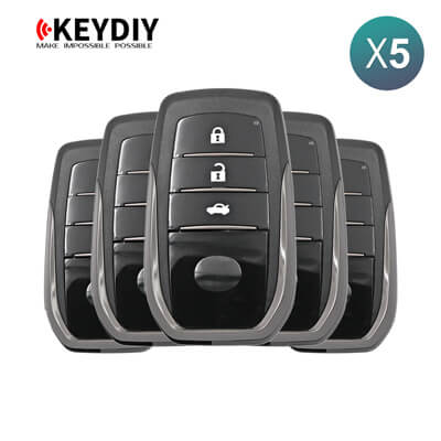 KeyDiy KD Universal Smart key ZB Series Toyota Type With 3Buttons ZB35-3 5Pcs Bundle