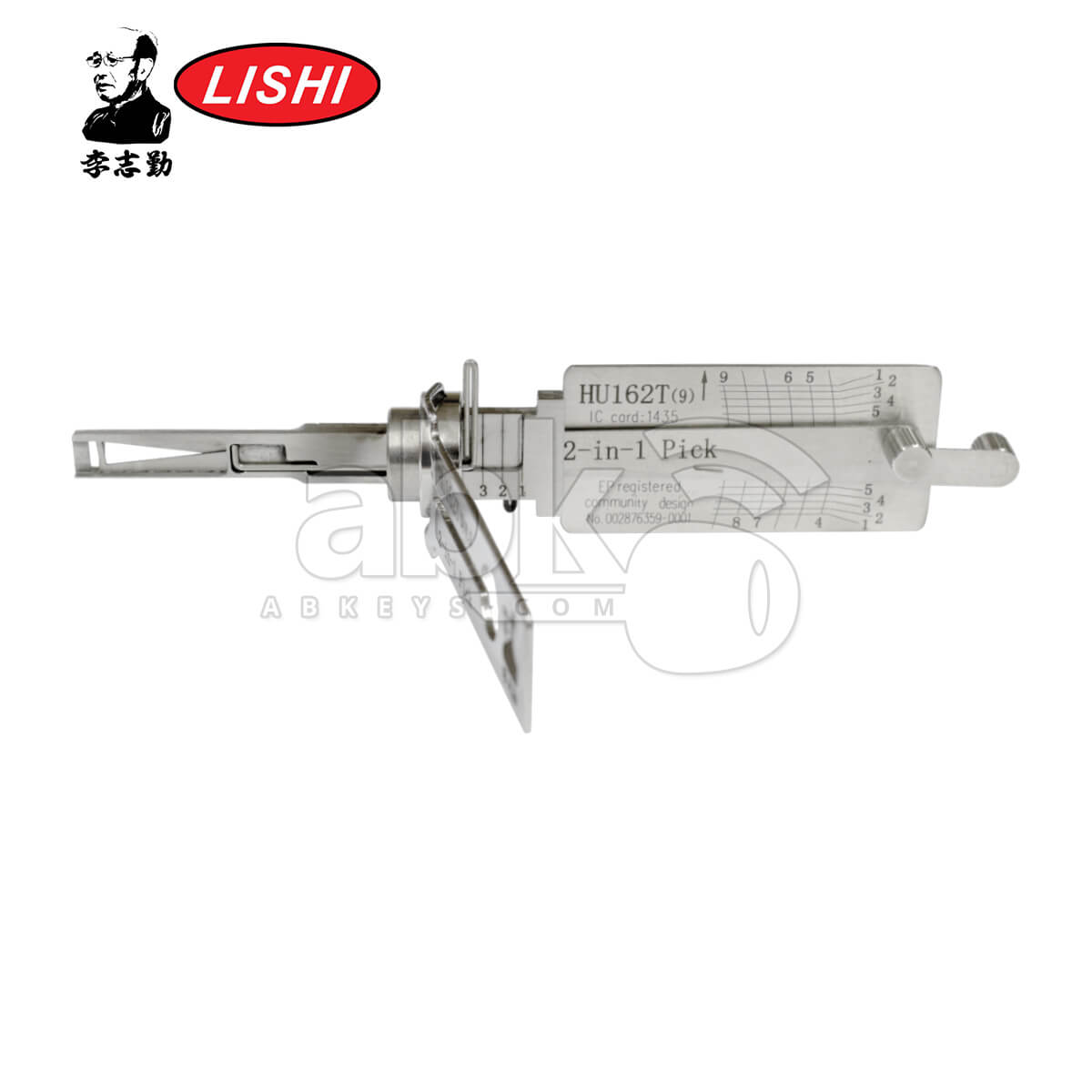 Original Lishi HU162 SC9 9Cut 2 in 1 Pick & Decoder for VW 2015 + Lishi Tool HU162 SC9 AG