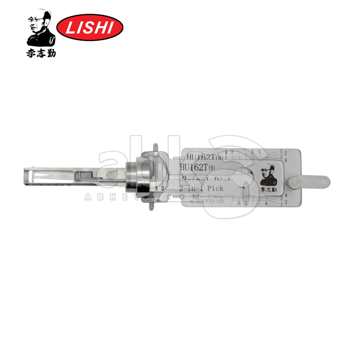 Original Lishi HU162 SC9 9Cut 2 in 1 Pick & Decoder for VW 2015 + Lishi Tool HU162 SC9 AG