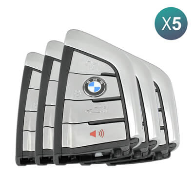 BMW Серия F CAS4 FEM BDC Смарт-Ключ 2009+ 4Кнопки 433MHz Хромированный 5 шт Комплект