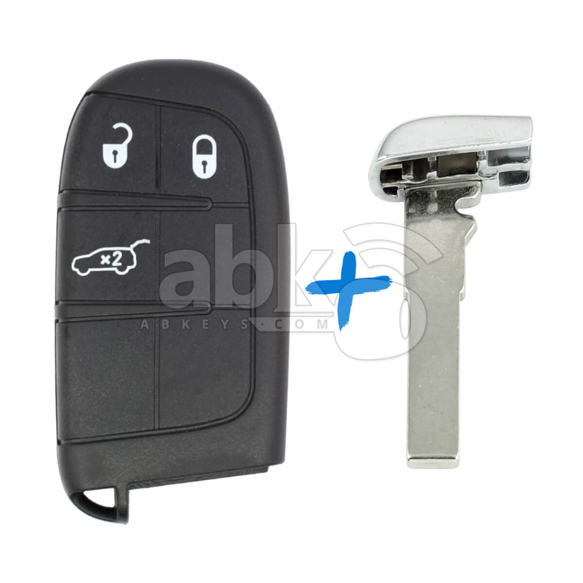 Genuine Jeep Compass 2017+ Smart Key 3Buttons 68250350AB 433MHz M3N-40821302 - ABK-4806-KB -
