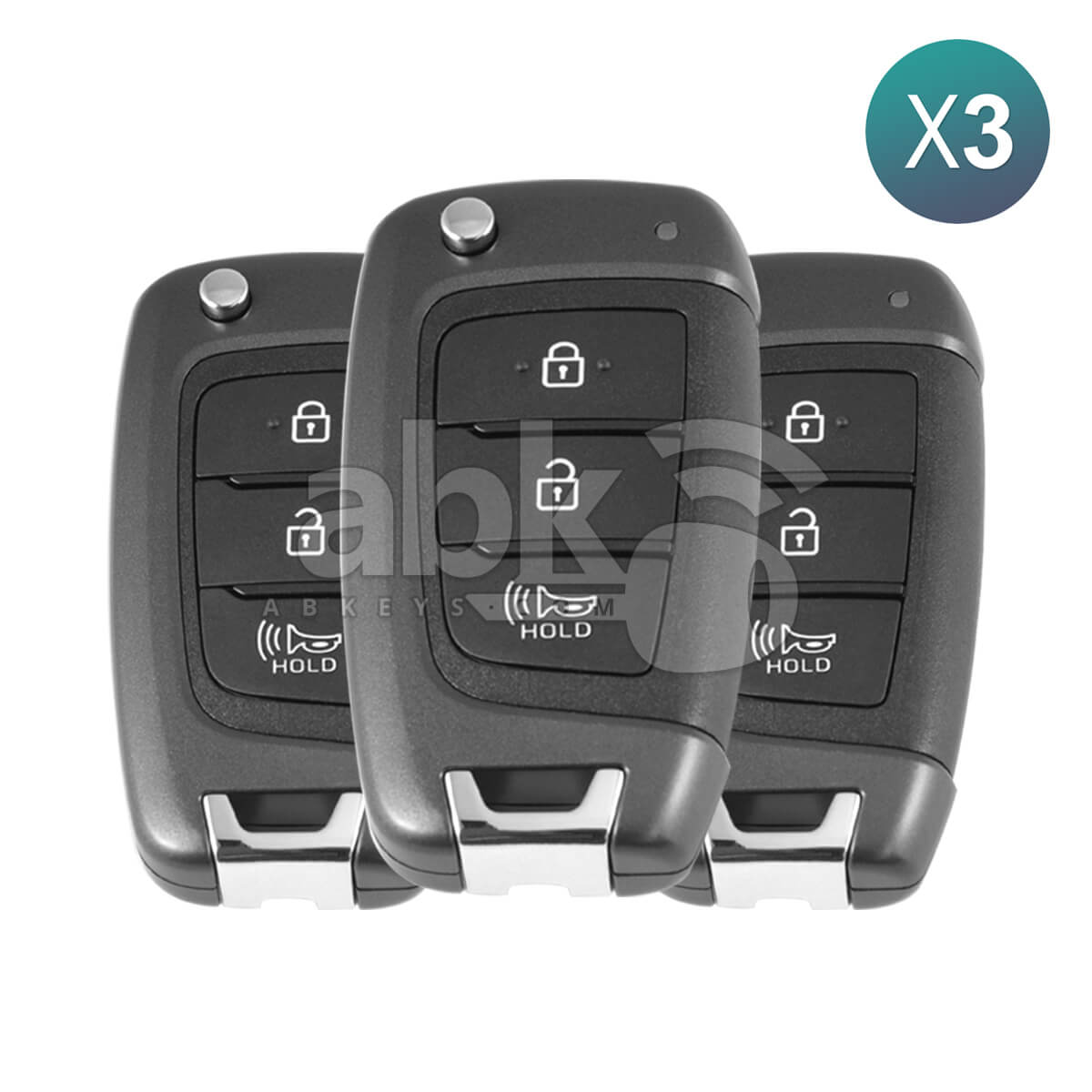 Genuine Hyundai Venue 2020 - 2022 Flip Remote 3Buttons 95430 - K2500 433MHz SY5FD1GRGE03 3Pcs