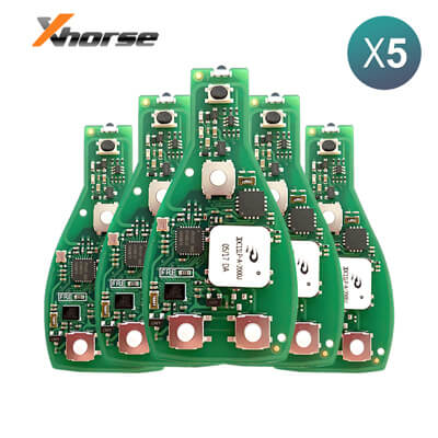 Xhorse Mercedes Benz FBS3 Smart key With Keyless Go 4Buttons 315MHz - 433MHz W204 W212 W164 W221 5Pcs Bundle