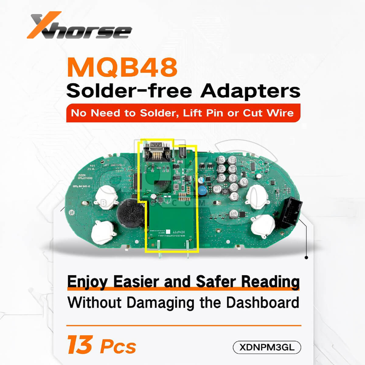 Xhorse XDNPM3GL MQB48 Solder Free Adapters Full Package 13 Pieces for VVDI Prog Multi Prog and VVDI
