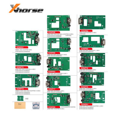 Xhorse XDNPM3GL Адаптеры MQB48 Без Пайки Полный Комплект 13 Штук для VVDI Prog, Multi Prog и VVDI Key Tool Plus
