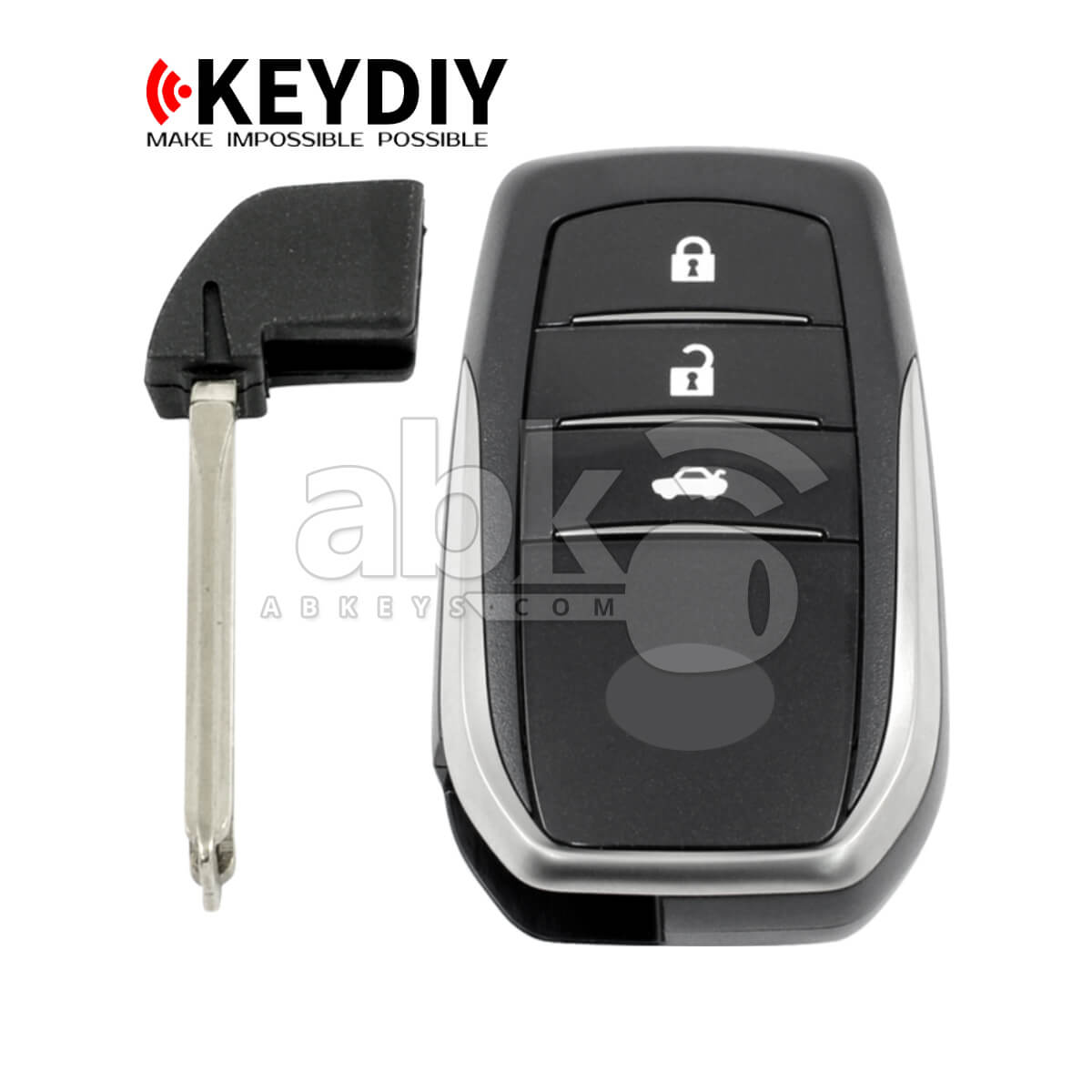 KeyDiy TB01 3 Toyota Universal Smart Key 3Buttons With 8A Transponder 5Pcs Bundle