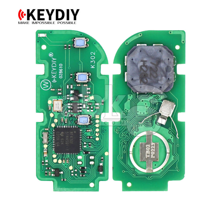 KeyDiy TB02-3 Lexus Universal Smart Key 3Buttons With 8A Transponder (PCB Only) - ABK-5092-TB02-3