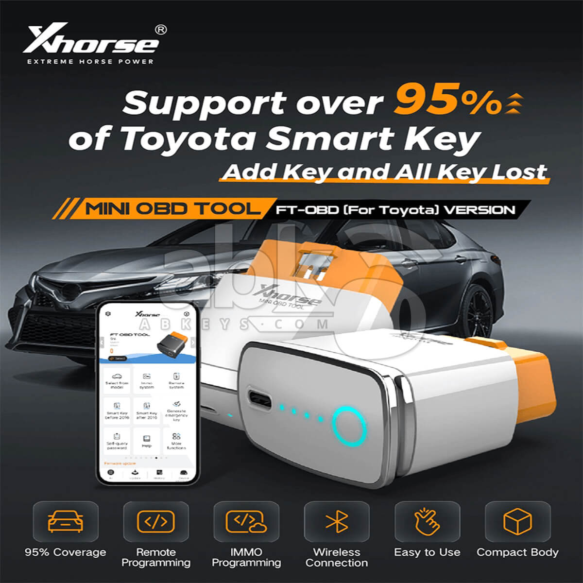 Xhorse FT OBD Tool for Toyota Key Programming Up to 2023 XDMOT0GL   ABK 5172   ABKEYS