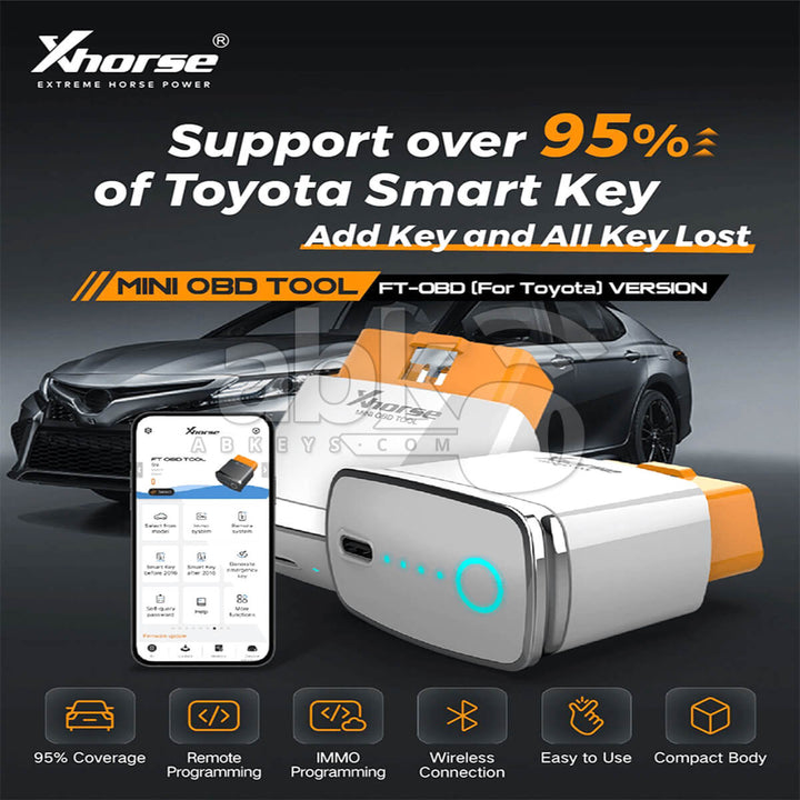 Xhorse FT-OBD Tool for Toyota Key Programming Up to 2023 XDMOT0GL - ABK-5172 - ABKEYS.COM