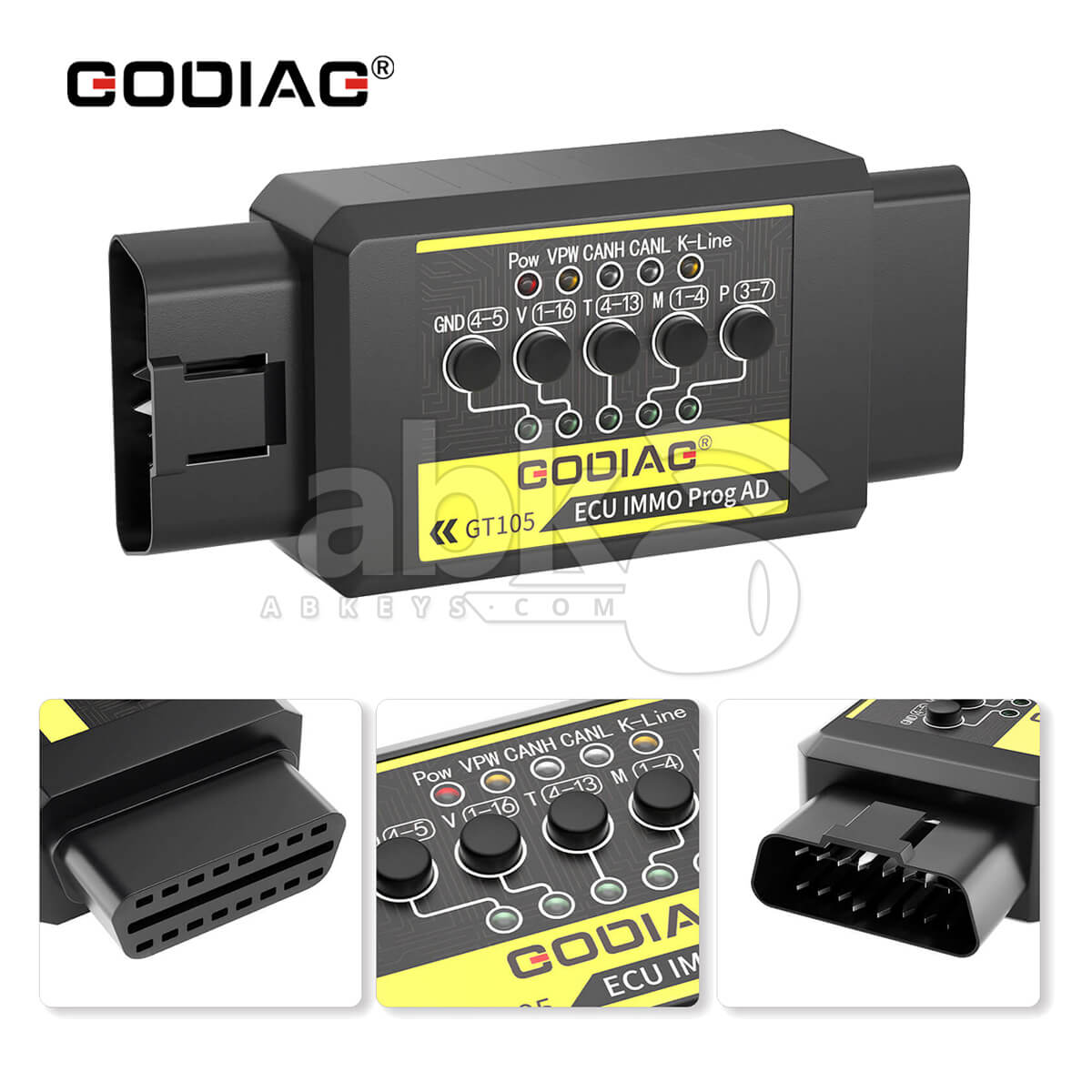 GODIAG ECU IMMO Prog AD GT105 OBD II Break Out Box ECU Connector   ABK 519   ABKEYS