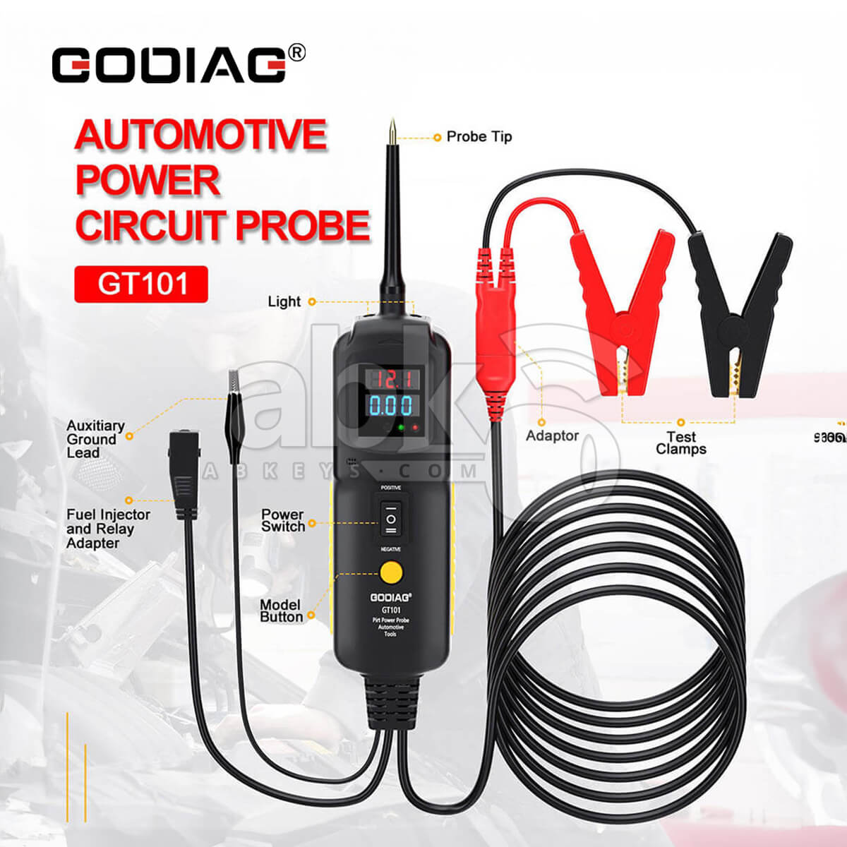 GODIAG GT101 Codeleser & Power Probe Multifunktionaler Stromkreisprüfer mit Eins GODIAG GT101 Codeleser & Power Probe Multifunktionaler Stromkreisprüfer mit Eins