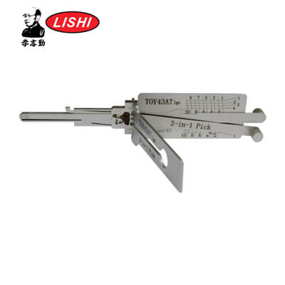 Lishi Оригинальный TOY43-AG TR47 10Cut Отмычка и Декодер 3-в-1 Только Замок Зажигания для Toyota Инструмент Lishi Без Бликов