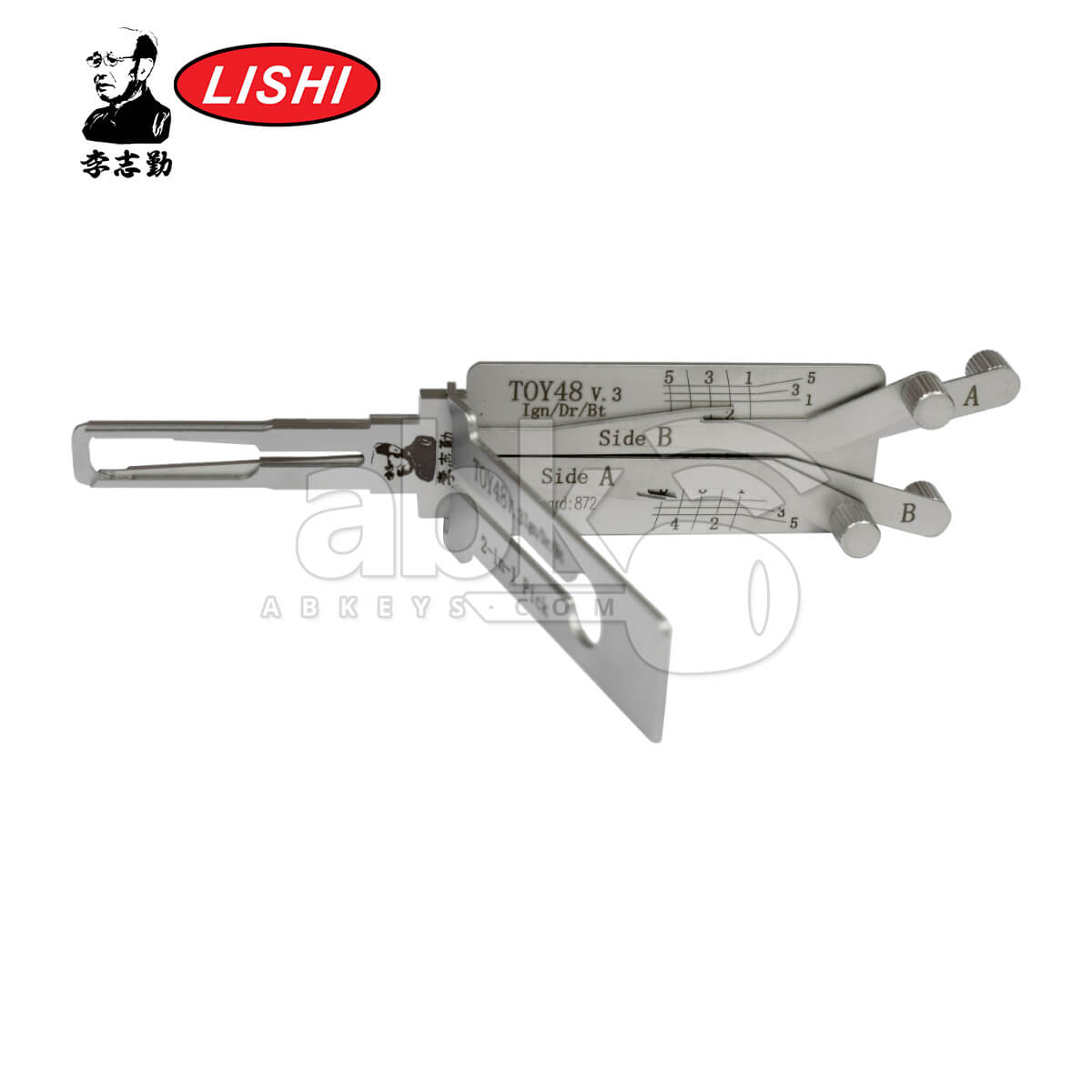 Original Lishi TOY48-AG TR48 3-in-1 Pick & Decoder for Toyota & Lexus Lishi Tool Anti Glare