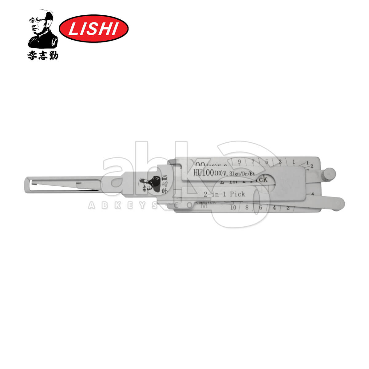 Original Lishi HU100 10Cut V3 3 in 1 Pick & Decoder for GM Tool   ABK 5287 ABKEYS