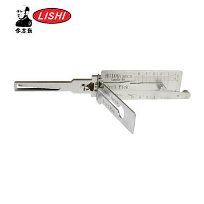Original Lishi HU100 10Cut V3 Crochetage et Décodeur 3-en-1 pour GM Outil Lishi
