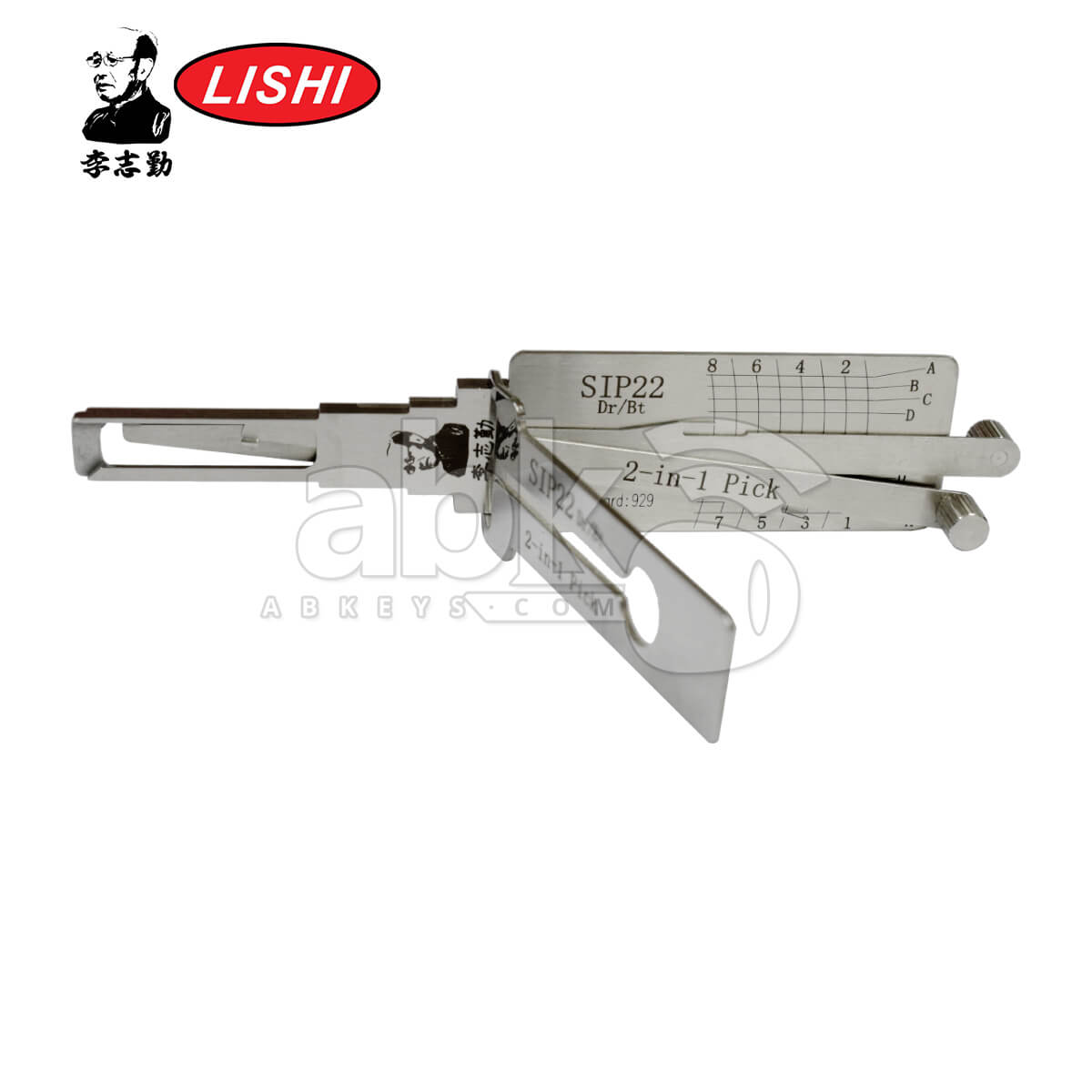 Original Lishi SIP22 2 in 1 Pick & Decoder for Fiat Lishi Tool   ABK 5295   ABKEYS