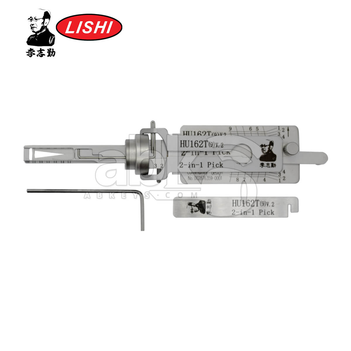 Original Lishi HU162 SC9 9Cut 2 in 1 Pick & Decoder for VW 2015+ Lishi Tool   ABK 5300   ABKEYS