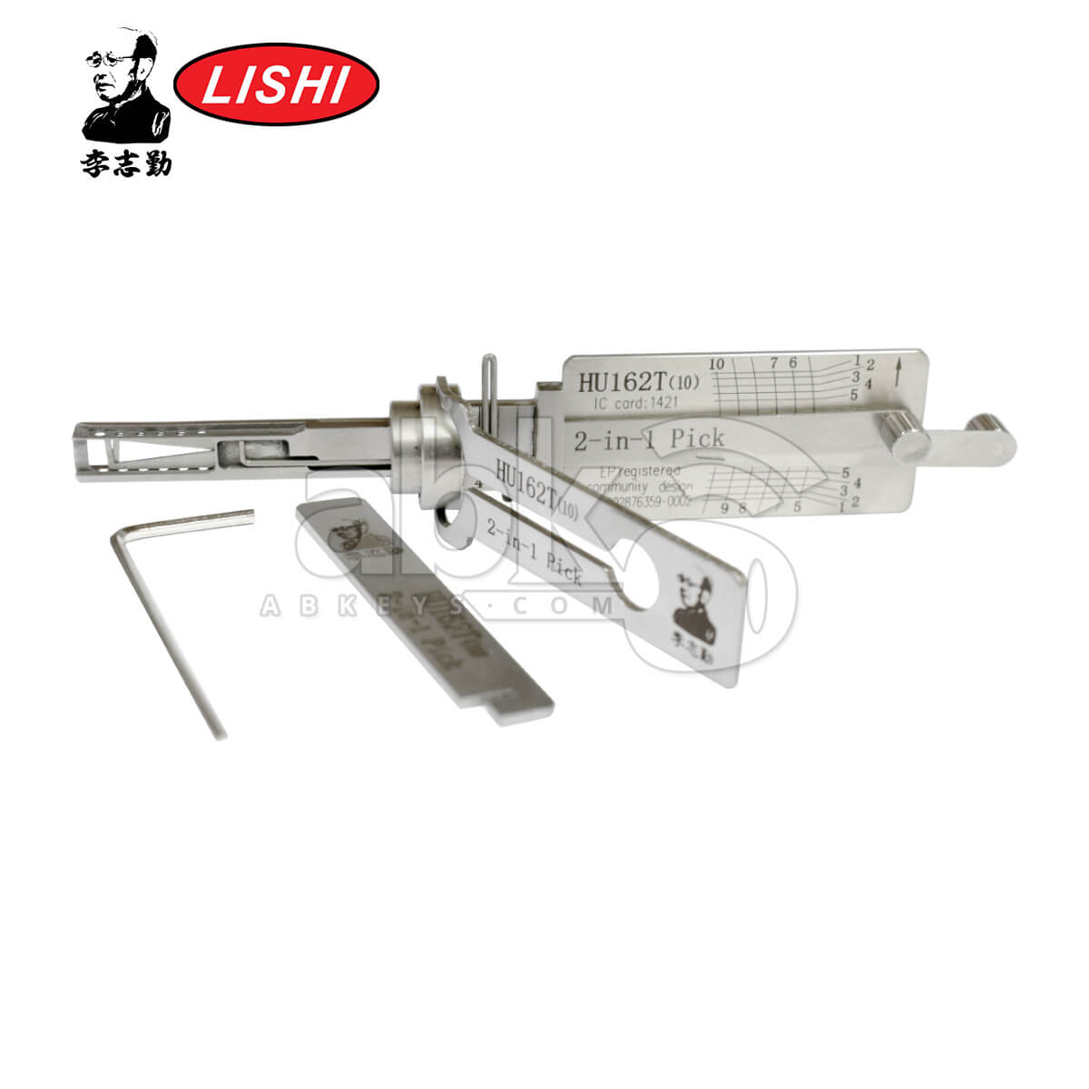 Original Lishi HU162 SC10 10Cut V3 2 in 1 Pick & Decoder for VW 2015+ Lishi Tool   ABK 5302