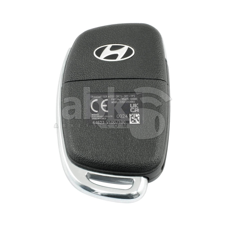 Genuine Hyundai I20 2021+ Flip Remote 3Buttons 95430-Q0000 433MHz SYEC3TX2003 - ABK-5327