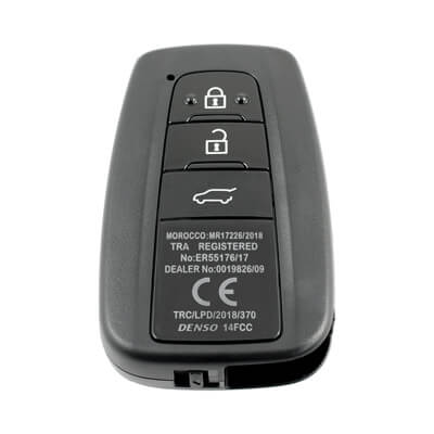 Оригинальный Смарт-Ключ Toyota Land Cruiser Prado 2018-2023, 3Кнопки 89904-60V60 433MHz, 14FCC P1 A9