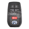Toyota 2022 - 2025 Smart Key Cover 6Buttons Works for KeyDiy & Xhorse Boards - ABK - 5358 ABKEYS.COM