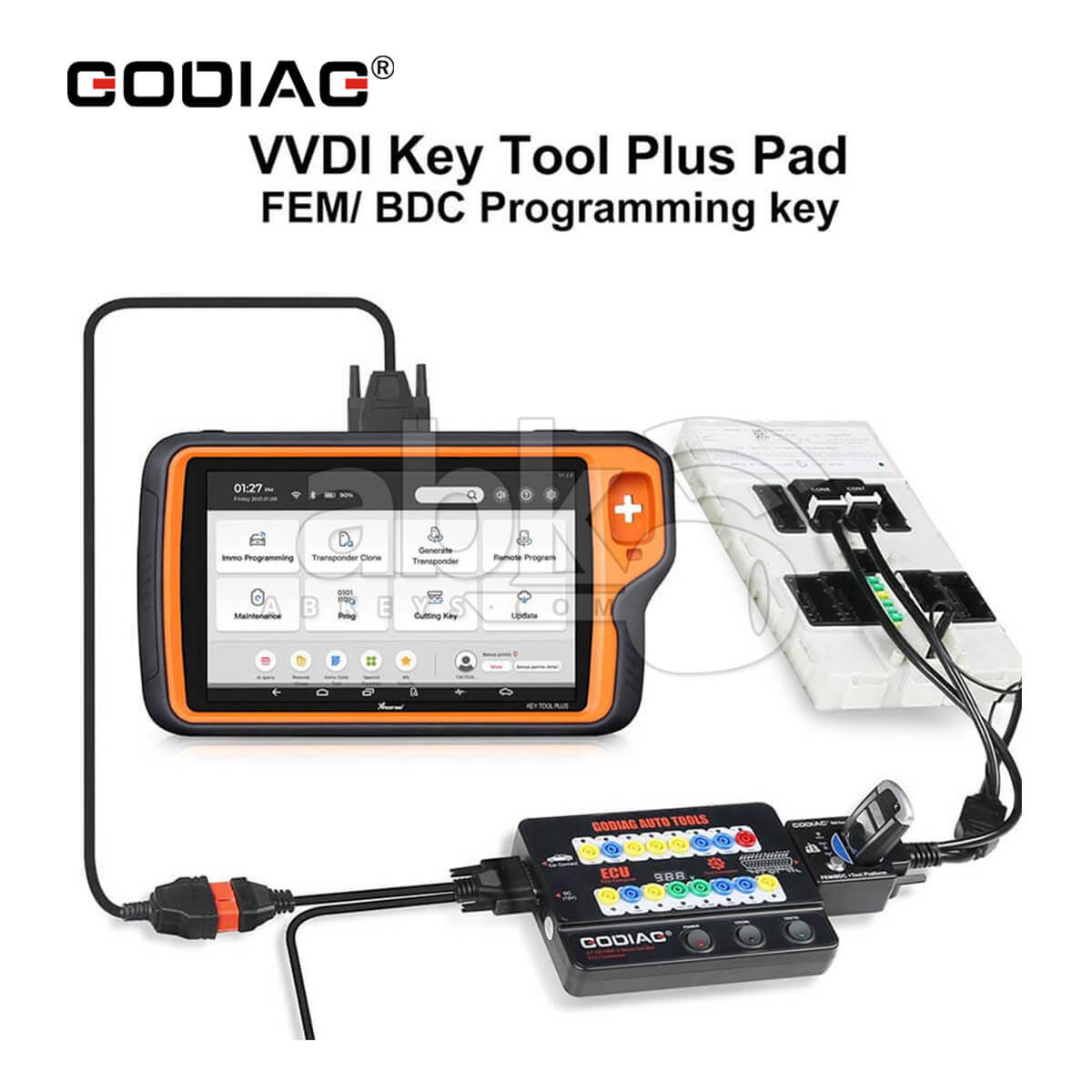 GODIAG BMW FEM BDC Test Platform on Bench works with Lonsdor Autel IM608 VVDI2 CGDI ACDP   ABK 536