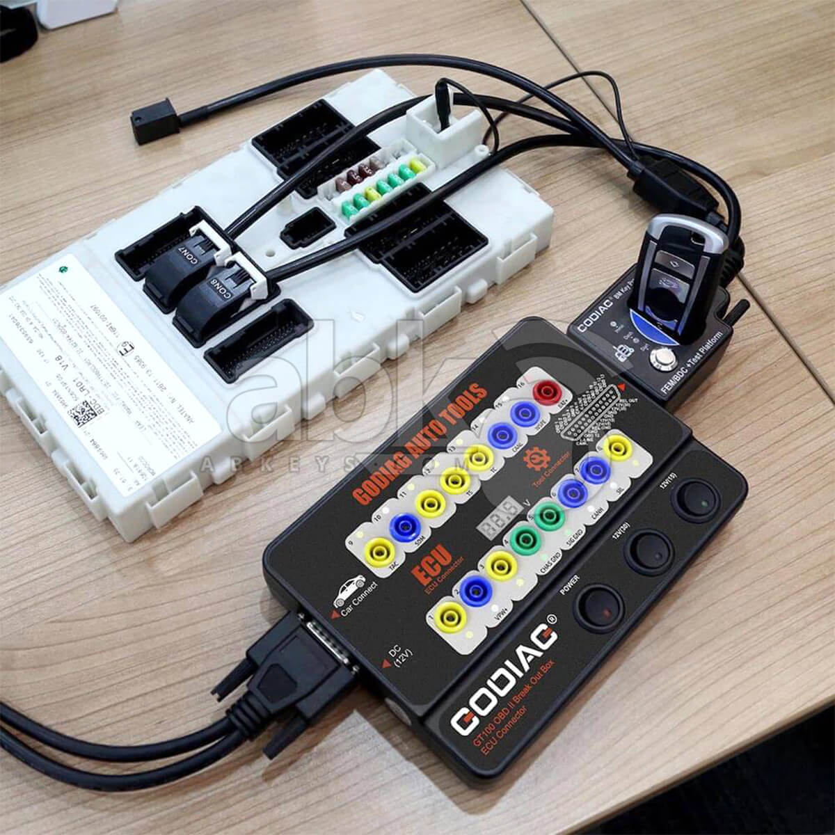 GODIAG BMW FEM BDC Test Platform on Bench works with Lonsdor Autel IM608 VVDI2 CGDI ACDP   ABK 536
