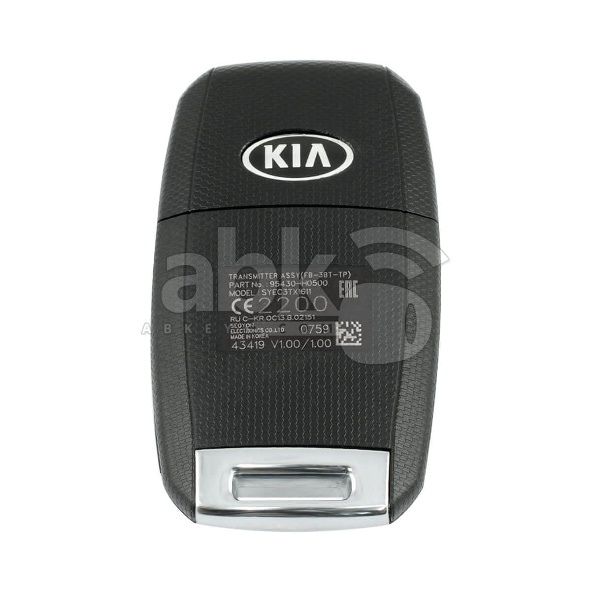 Genuine Kia Rio 2021 2023 Flip Remote 3Buttons 95430 H0500 433MHz SYEC3TX1611   ABK 5477