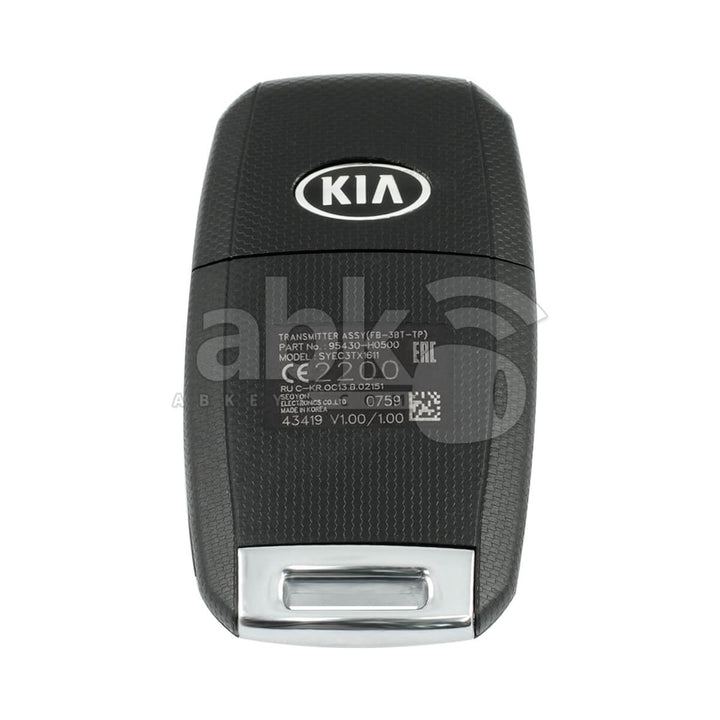 Genuine Kia Rio 2021-2023 Flip Remote 3Buttons 95430-H0500 433MHz SYEC3TX1611 - ABK-5477