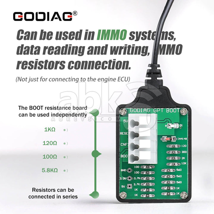 GODIAG ECU GPT Boot AD Connector for ECU Reading Writing No Need Disassembly Compatible with J2534