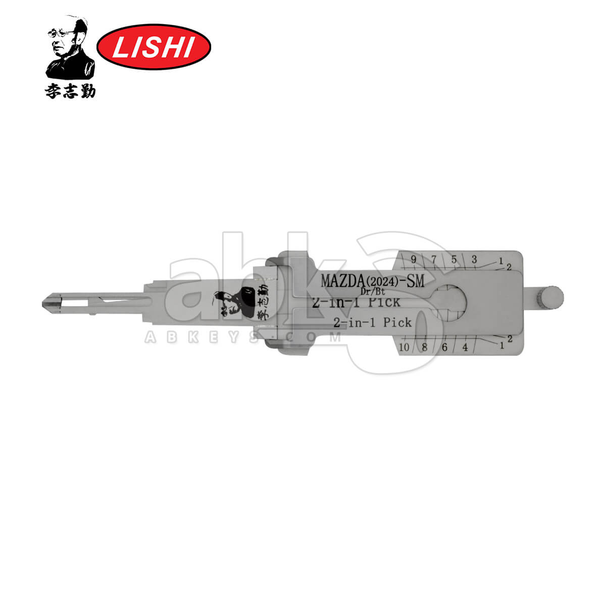 Original Lishi MAZDA 2024 with CutOut 2 in 1 Pick & Decoder for Mazda Lishi Tool   ABK 5560