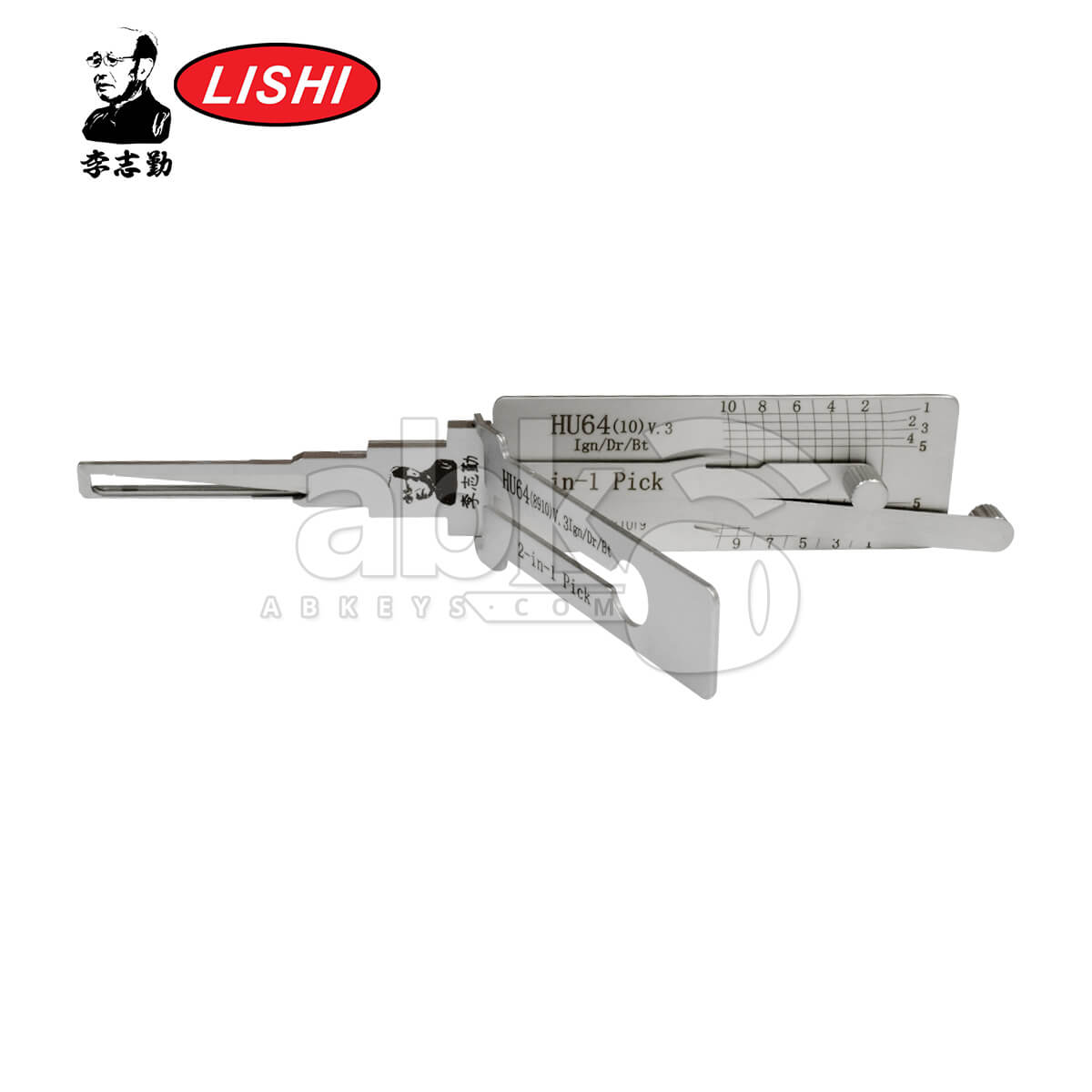 Original Lishi HU64 + 8910 AG 3 in 1 Pick & Decoder for Mercedes 2022 + Lishi Tool Anti Glare