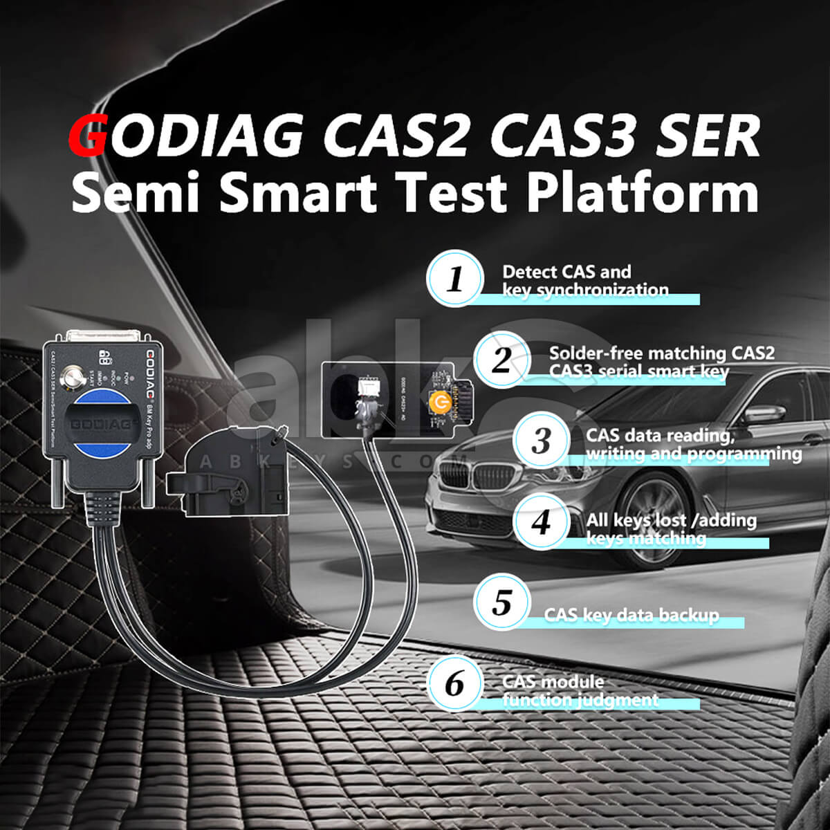 GODIAG CAS2 CAS3 Smart Test Platform Detect CAS & Key Synchronization Solder free Matching CAS Data